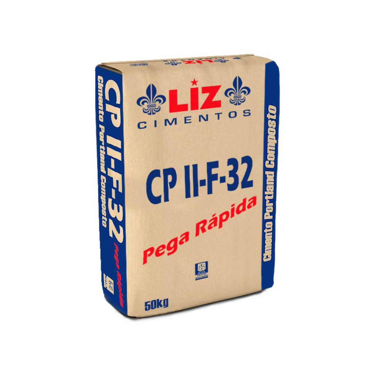 Cimento Cinza Pega Rápida 50 KG Liz, marca Liz - Foto Principal