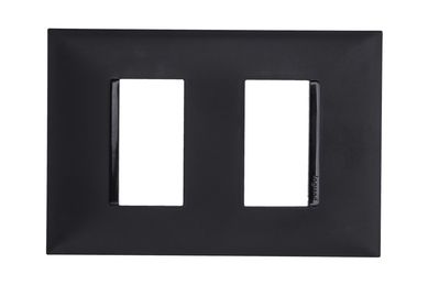 Placa Pialplus+ Preto 4X2 2 Postos