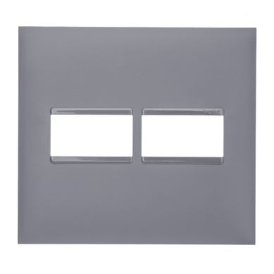 Placa Pialplus+ Cinza 4X4 2 Postos