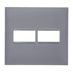 Placa Pialplus+ Cinza 4X4 2 Postos