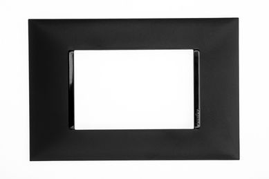 Placa Pialplus+ Preto 4X2 3 Postos