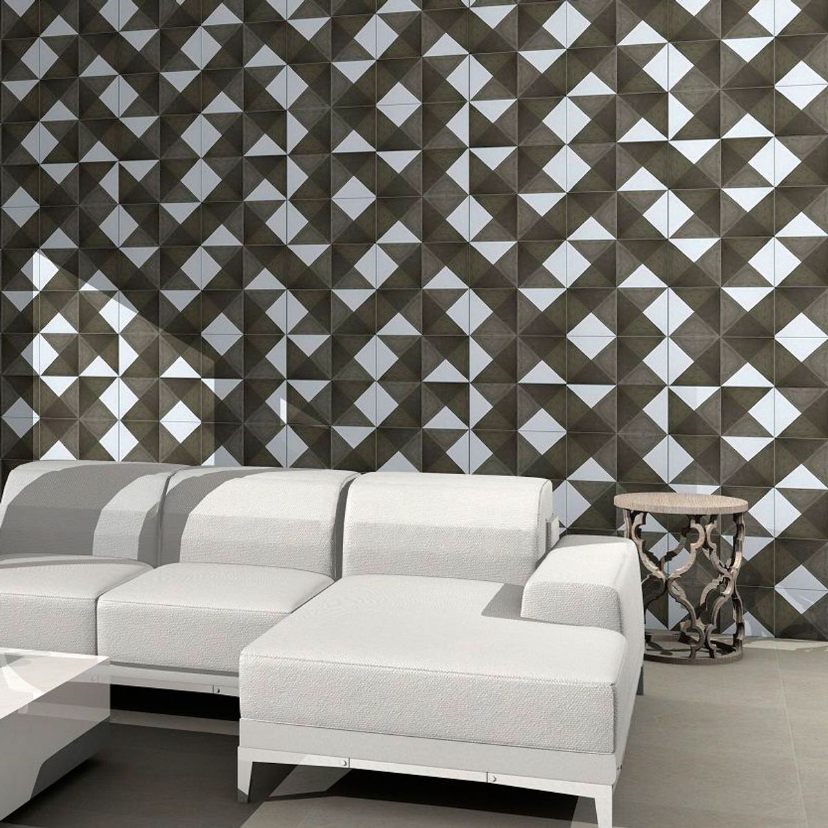Ladrilho Hidráulico Pirâmide 20x20cm Decorado, marca Cimartex - Foto Principal