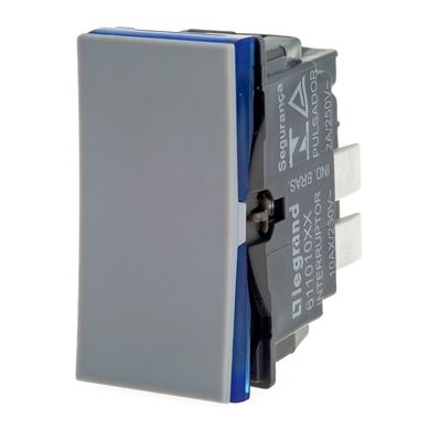 Mdulo Pulsador 10A Pialplus+ Cinza Bivolt