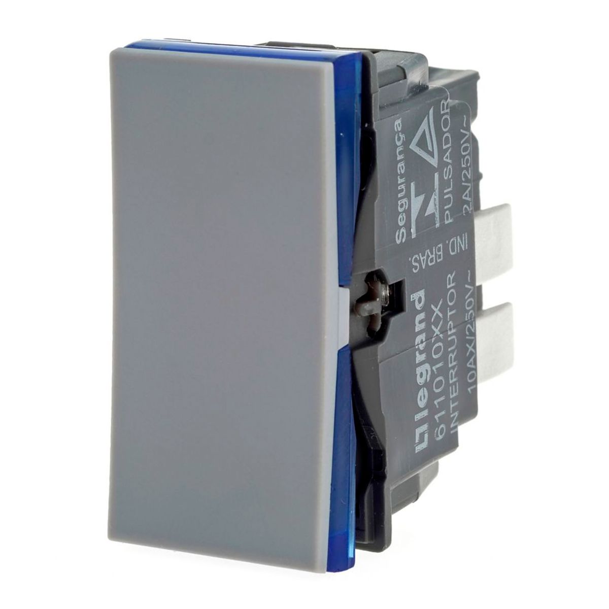 Módulo Pulsador 10A Pialplus+ Cinza Bivolt, marca Legrand - Foto Principal