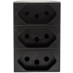 módulo Tomada 10A Pialplus+ Preto Bivolt
