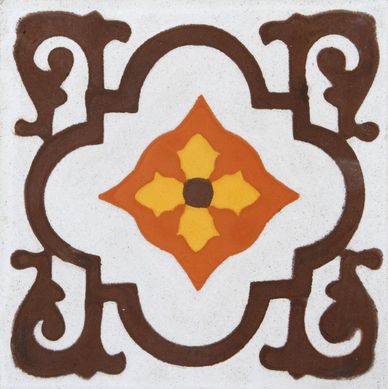 Ladrilho Hidrulico Clivia Moldura 20x20cm Decorado