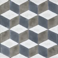 Ladrilho Hidráulico Dados Azul e Branco 20x20cm Decorado