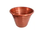 Vaso para Plantas em Alumínio Cobre Verniz p 11x9cm