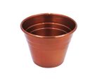 Vaso para Plantas em Alumínio Cobre Verniz G 16x12cm