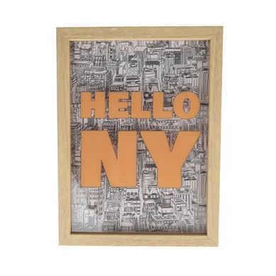 Quadro Hello NY 30x3x40cm Bege