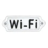 Placa de Ferro Wi-Fi 14x8cm Branco