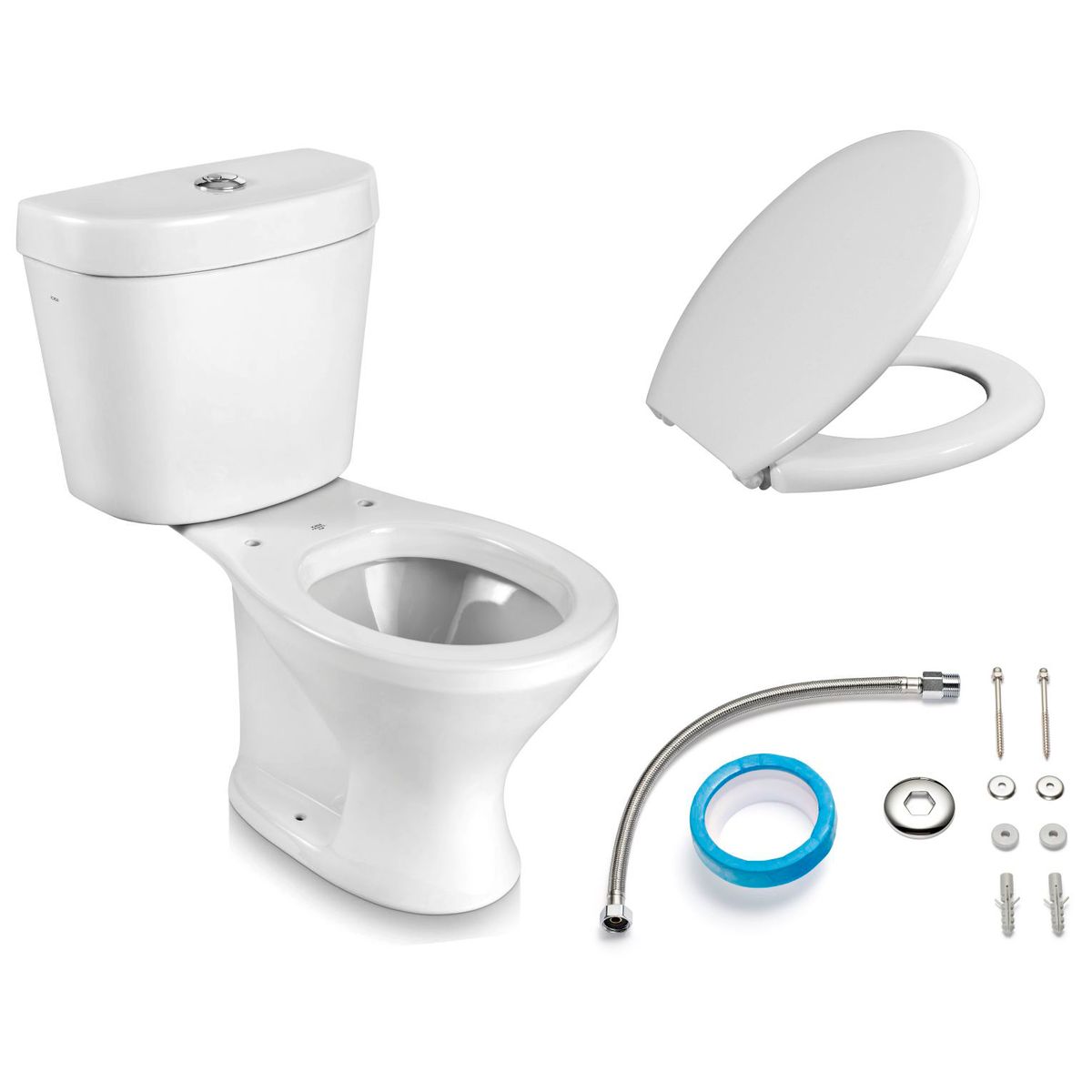 Kit Completo Infantil Bacia com Caixa Acoplada Assento Fixação Icasa, marca Icasa - Foto Principal