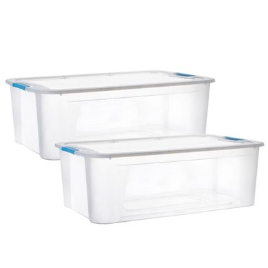 Combo Caixa para Embaixo da Cama Ultrabox 30L Transparente com 2 Unidades