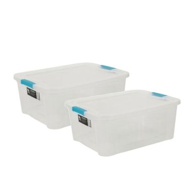 Combo com 2 Caixas Ultrabox 46 Litros Transparente