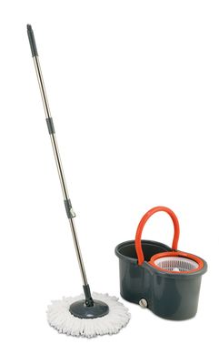 Mop com Balde e Refil 5L Conjunto Slim Cinza