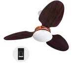 Ventilador de Teto Zenys LED com Controle Remoto 220V Tabaco Spirit