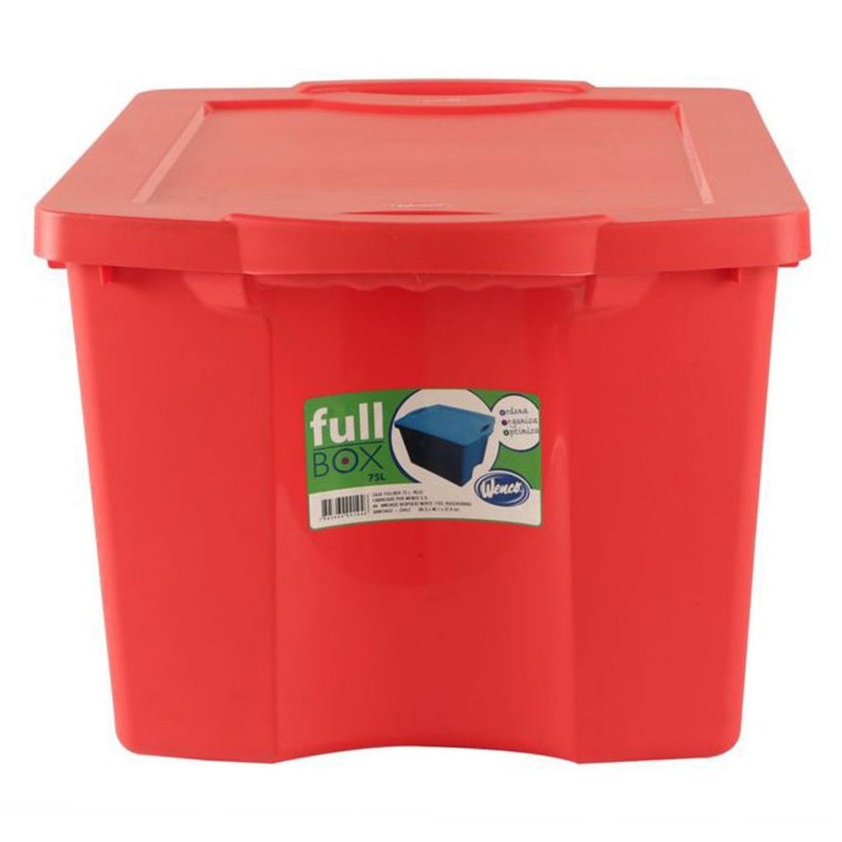 Caixa Organizadora Plastico Vermelha FullBox 75L 60x48x38cm Just Home Collection, marca Wenco - Foto 2