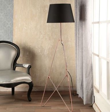 Luminria de Metal Delft 1 Lmpada E27 40W Cobre e Preto