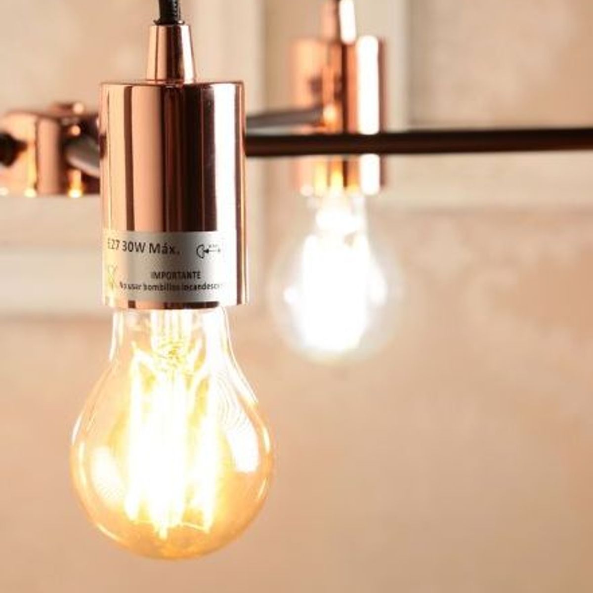 Luminária Pendente de Metal Almere 5 Lâmpadas E27 40W Cobre, marca Just Home Collection - Foto 2