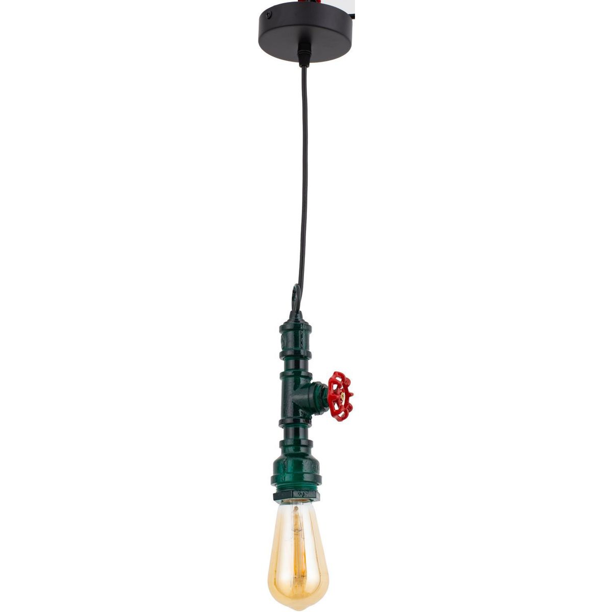 Lum Pendente Refinery 1L E27 Verde, marca Just Home Collection - Foto Principal