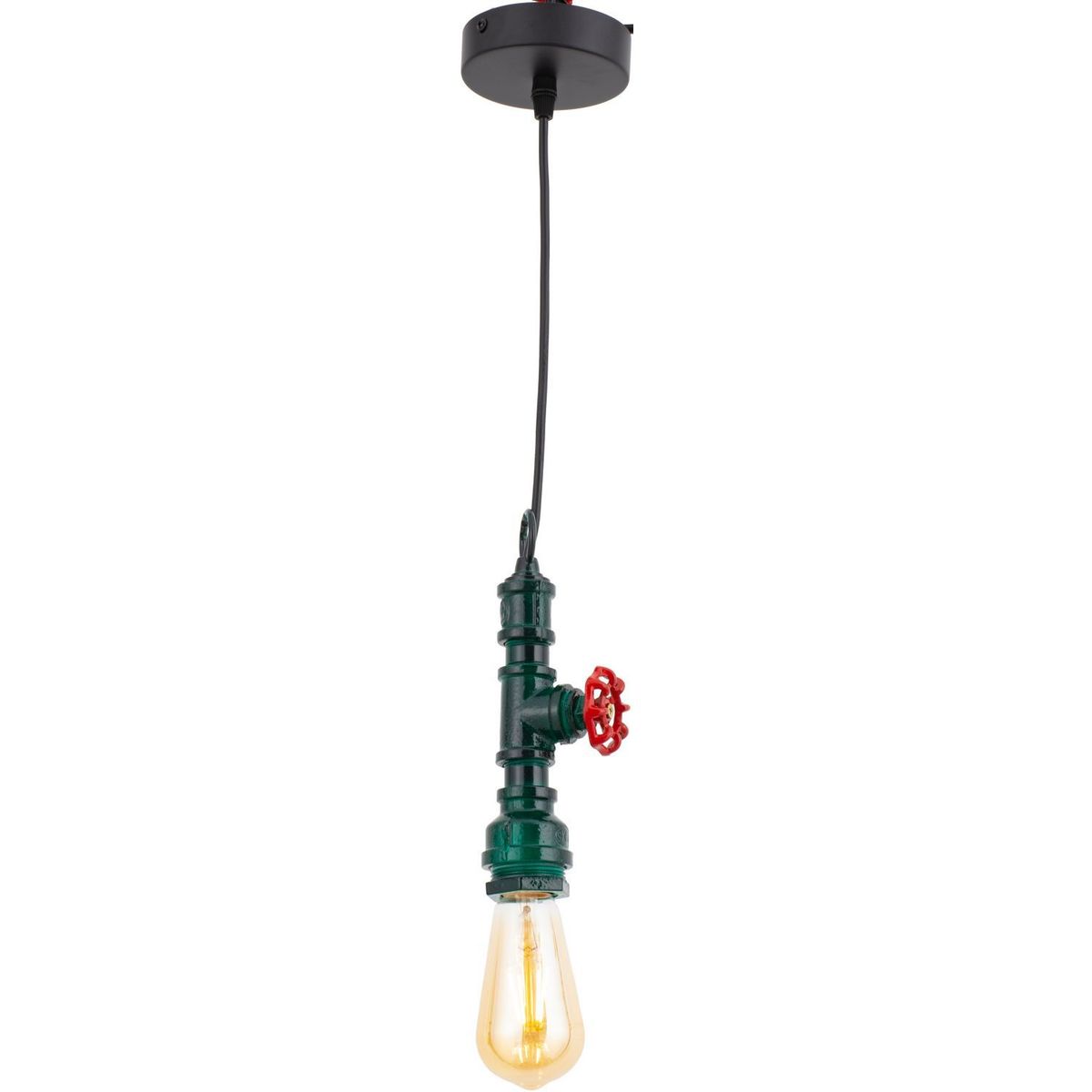 Lum Pendente Refinery 1L E27 Verde, marca Just Home Collection - Foto 2