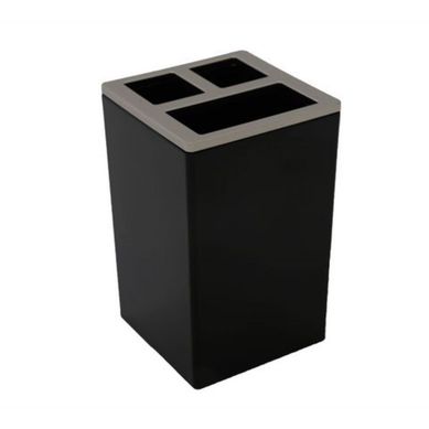 Porta Escova Clarity Black