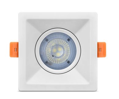 Luminria Quadrada LED Spotlight com Lente 5W 2700K