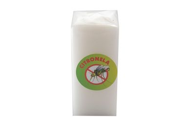 Vela Citronela Quadrada 6x6x15cm Branco