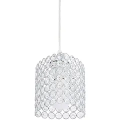 Luminária Pendente de Vidro e Metal Ovar 1 Lâmpada E27 40W Transparente