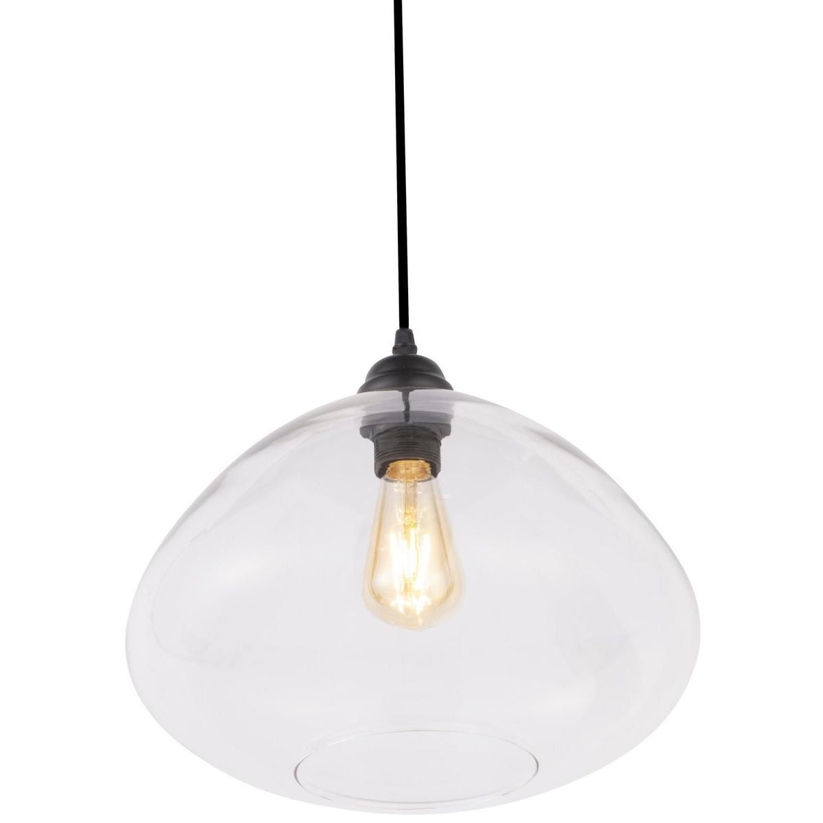 Pendente Luminária de Teto Giza 1 Lâmpada E27 Preto Just Home Collection, marca Just Home Collection - Foto 2