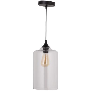 Pendente Luminria de Teto Suez 1 Lmpada E27 Preto