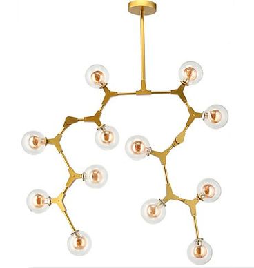 Pendente Luminria de Teto Dover 12 Lmpadas G9 Dourado