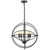 Pendente Luminária de Teto Taupo 5 Lâmpadas E14 Preto