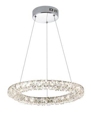 Lustre Luminria Pingente Led Serpens 26W 55cm 4500K Prata