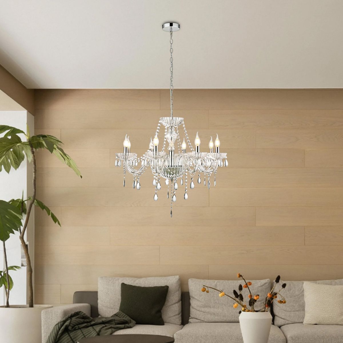 Luminária Pendente Auriga 8 Luz E14 Just Home Collection, marca Just Home Collection - Foto Principal