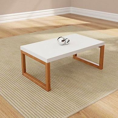 Mesa de Centro Adrian 50x85x35cm Branco Amndoa