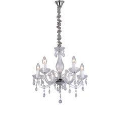 Lustre Treviso 5 Lâmpadas 40W E14 Bivolt Transparente
