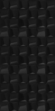 Revestimento Cubic Black Gloss Brilhante 45x90cm Caixa 2 Peas Preto