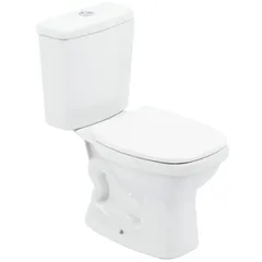 Kit Vaso Sanitário com Caixa Acoplada e Assento Branco Duplo Acionamento 3/6L Saída Vertical Like Celite