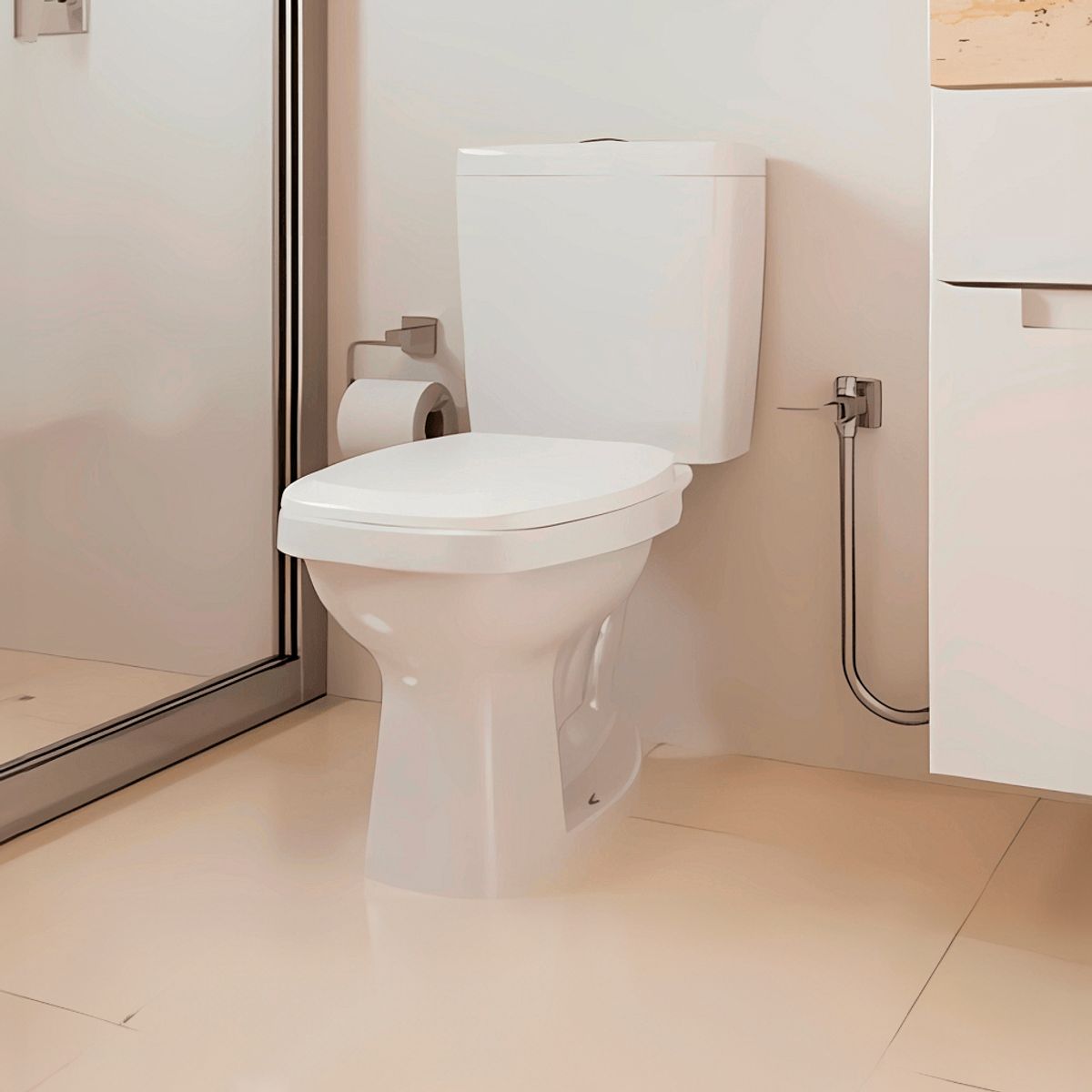Kit Vaso Sanitário com Caixa Acoplada e Assento Branco Duplo Acionamento 3/6L Saída Vertical Like Celite, marca Celite - Foto 2