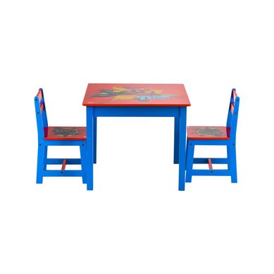 Conjunto Infantil Mesa e 2 Cadeiras Spiderman Vermelho