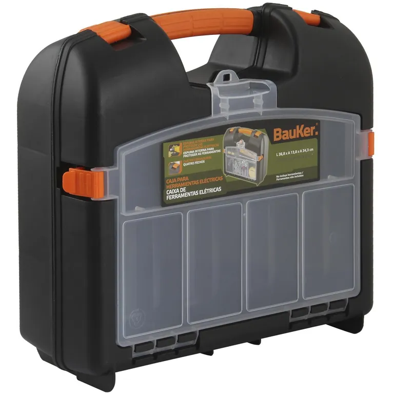 Caixa para Furadeira 13,8x36,8cm Preto e Laranja - Sodimac.com.br