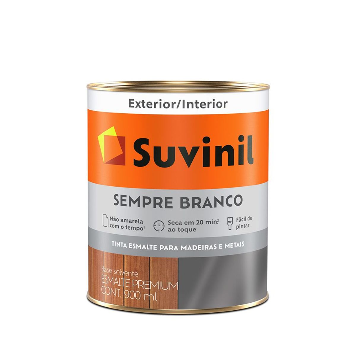 Esmalte Brilhante Sempre Branco 900ml Transparente, marca Suvinil - Foto Principal