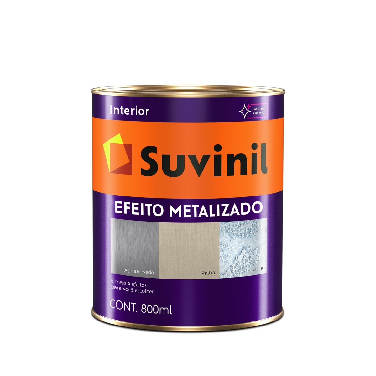 Base Acrílico Efeito Metalizado 800ml Transparente, marca Suvinil - Foto Principal