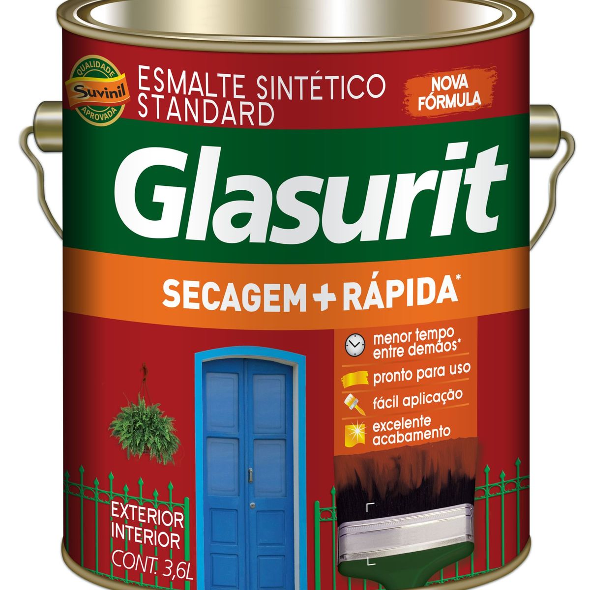 Tinta Esmaltada, Marfim, 3,6L, marca Suvinil - Foto Principal