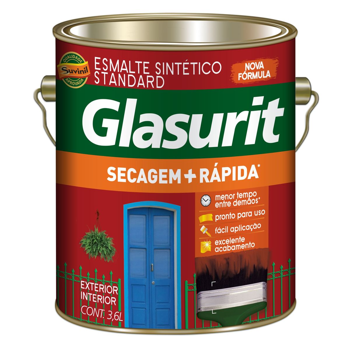 Tinta Esmaltada, Marfim, 3,6L, marca Suvinil - Foto Principal