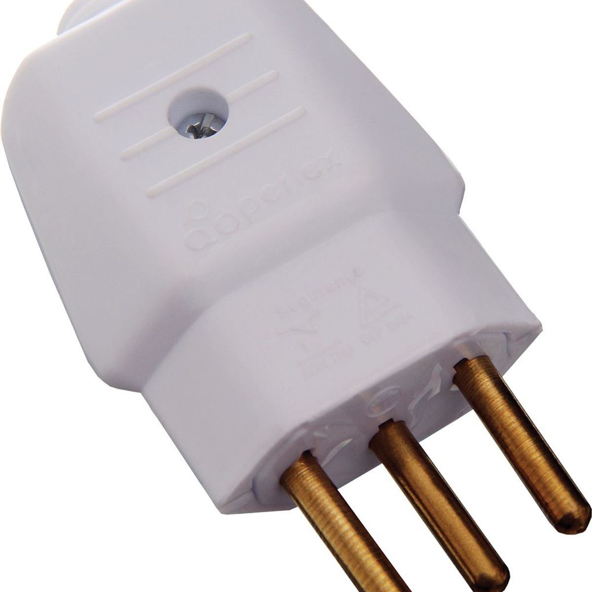 Plugue Macho Cinza 3 Polos 10A, marca Perlex - Foto Principal