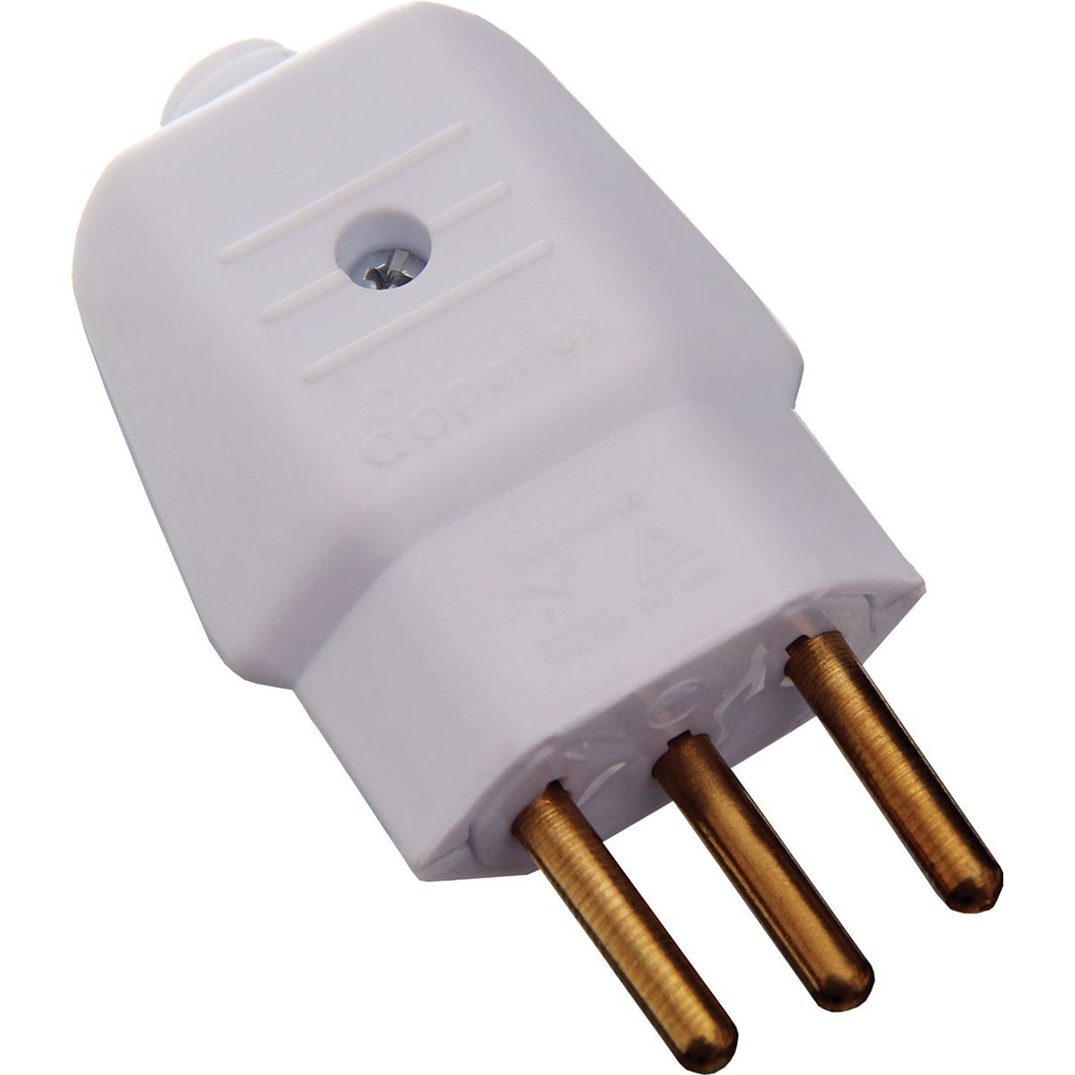 Plugue Macho Cinza 3 Polos 10A, marca Perlex - Foto Principal