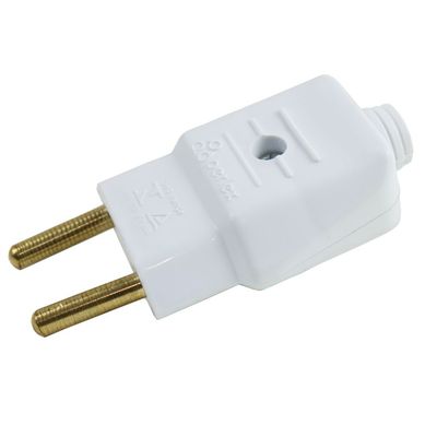 Plugue Macho Branco 2 Polos 20A