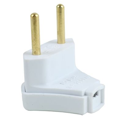 Plugue Macho 90 Branco 2 Polos 10A
